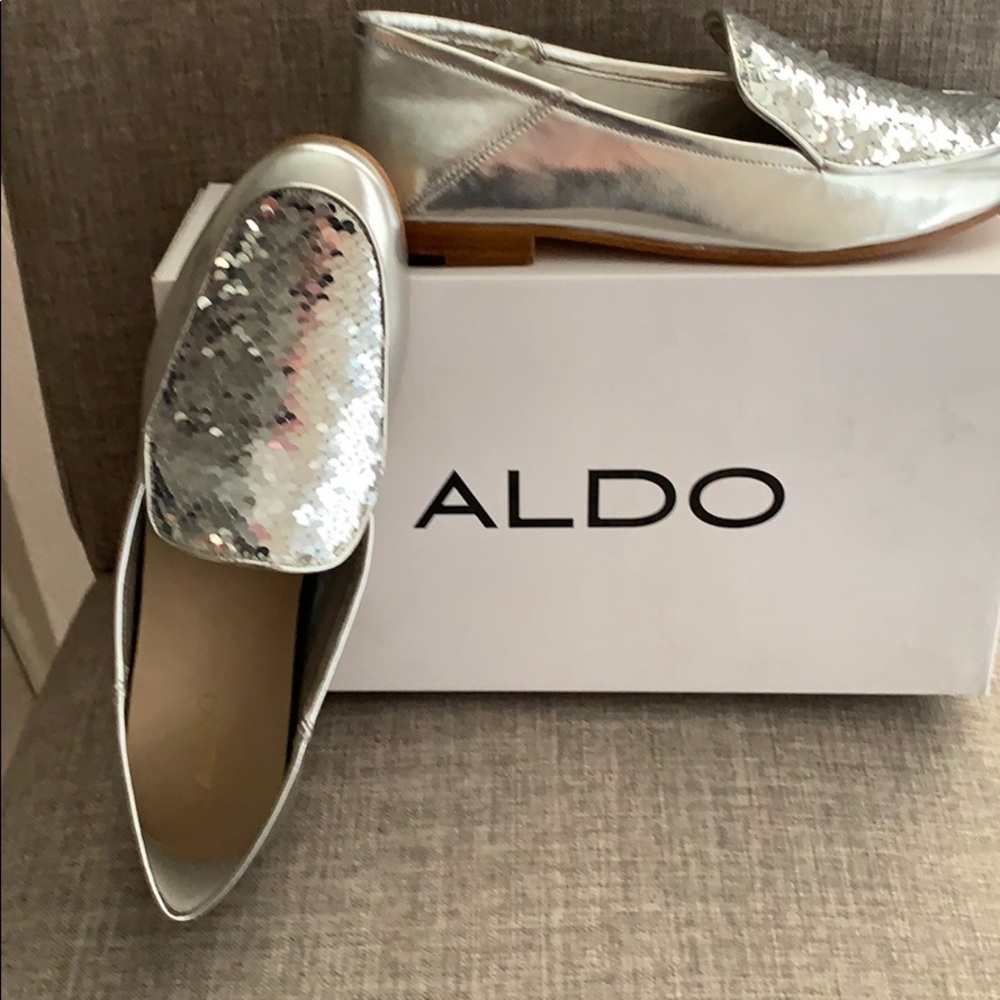 Aldo silver sequin shoes!!